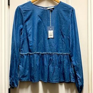 Long sleeve denim shirt